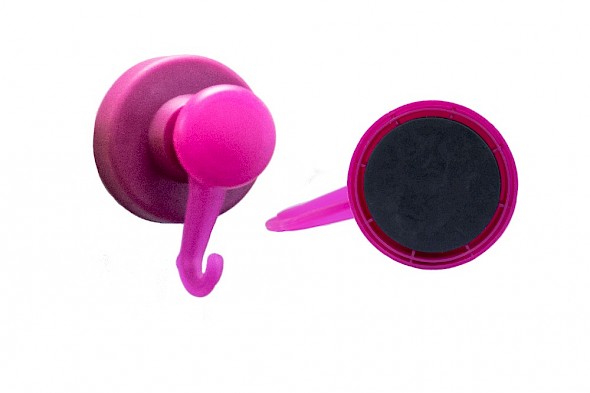 Plastic Covered Neodymium Magnet with Swivel Hook purple