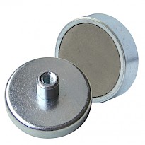 Ferrite Shallow Pot Magnets with Threaded hole