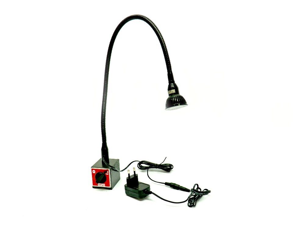 Flexible inspection lamp with a magnetic base